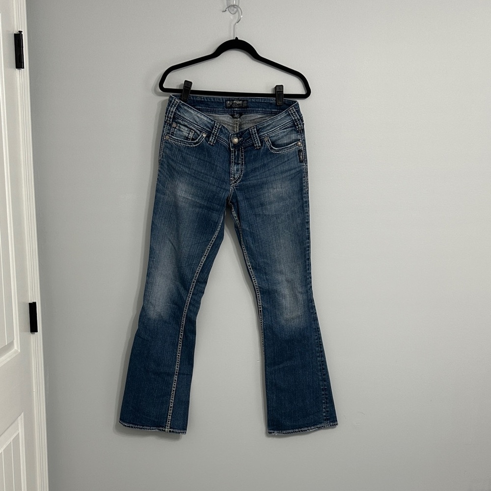 Silver Jeans Women's Flare Blue Denim